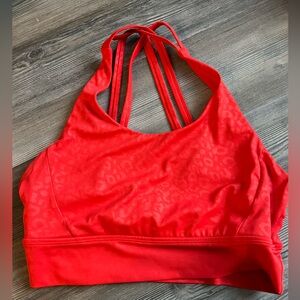 Buffbunny Red Rosa Sports Bes with embossed cheetah print